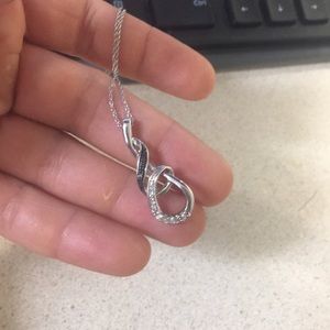 Kay Jeweler’s silver and diamond necklace